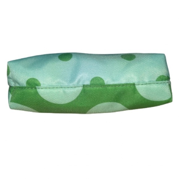 NWT Clinique x Kate Spade Mint Green Polka Dot Cosmetic Zip Bag - Picture 6 of 9